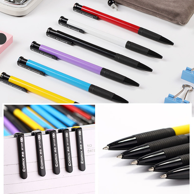 辦公學(xué)習(xí)首選 齊心藍(lán)色按動圓珠筆，批發(fā)免郵，品質(zhì)無憂